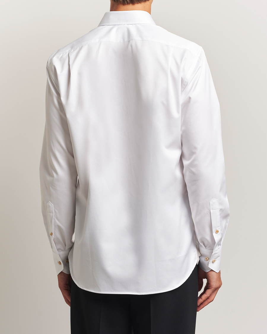 Mies | Kauluspaidat | Stenströms | Regular Fit Contrast Cotton Shirt White
