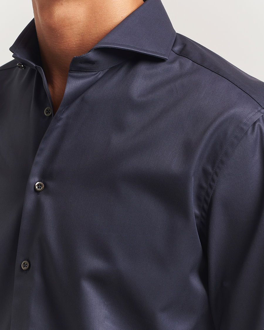 Mies | Kauluspaidat | Stenströms | Regular Fit Extreme Cut Away Shirt Navy