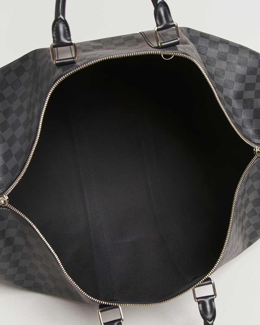 Mies | Louis Vuitton Pre-Owned Keepall Bandoulière 55 Damier Graphite | Louis Vuitton Pre-Owned | Keepall Bandoulière 55 Damier Graphite