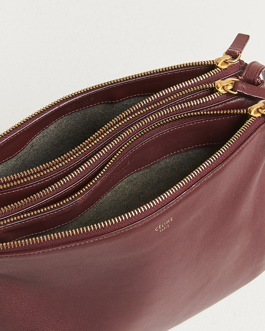 Mies | Celine Pre-Owned Trio Bag Medium Bordeaux | Celine Pre-Owned | Trio Bag Medium Bordeaux