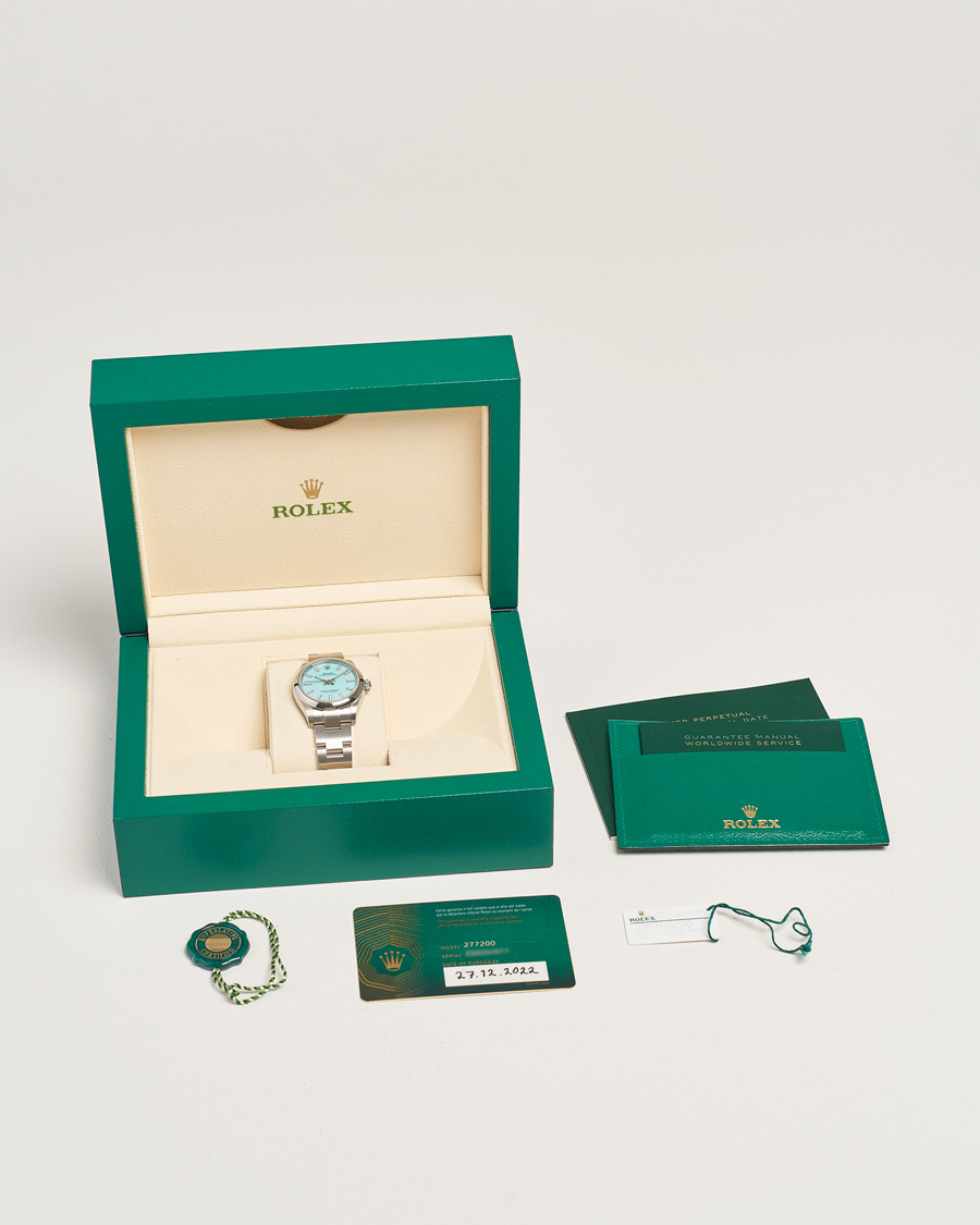 Mies | Rolex Pre-Owned Oyster Perpetual 31 Turquoise | Rolex Pre-Owned | Oyster Perpetual 31 Turquoise