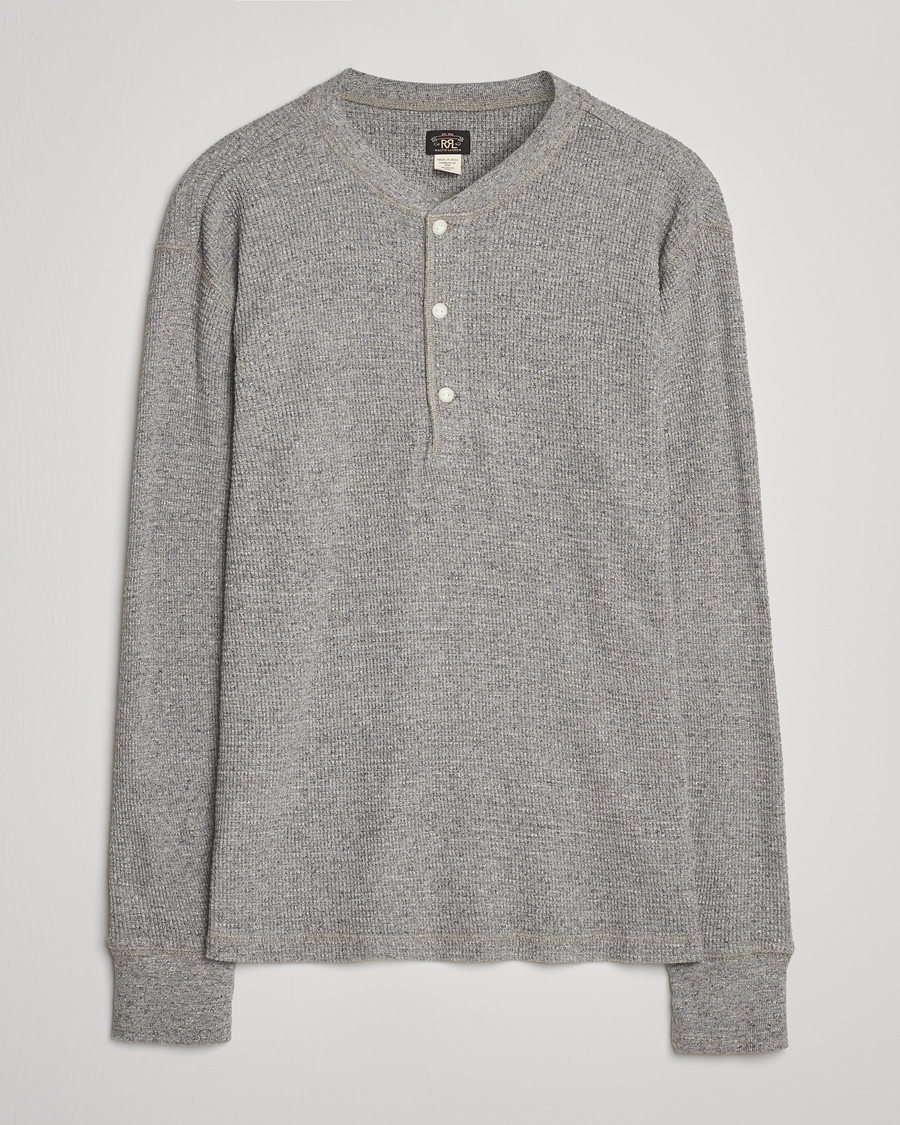 Mies | Puserot | RRL | Long Sleeve Henley Grey