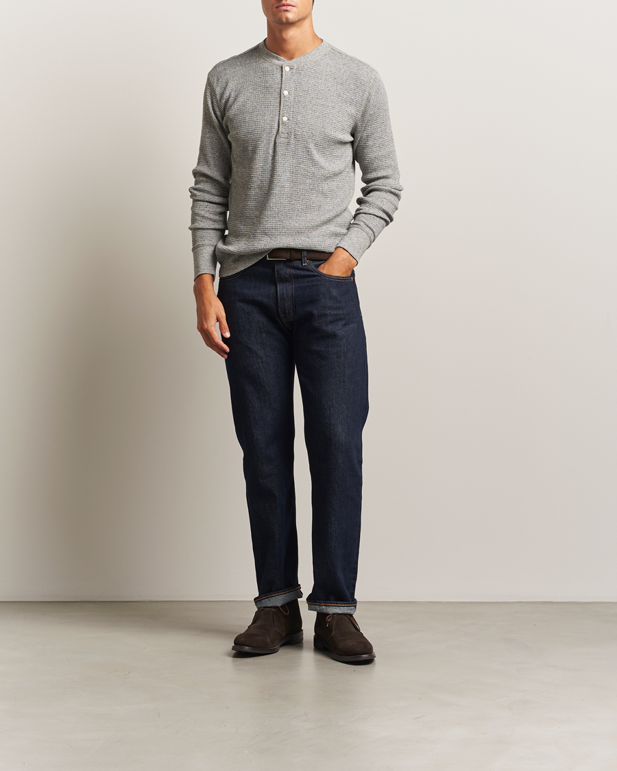 Mies | Puserot | RRL | Long Sleeve Henley Grey