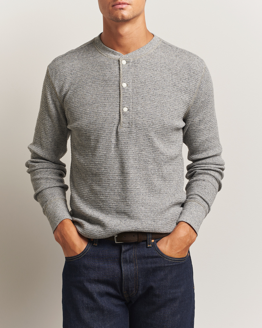 Mies | Puserot | RRL | Long Sleeve Henley Grey