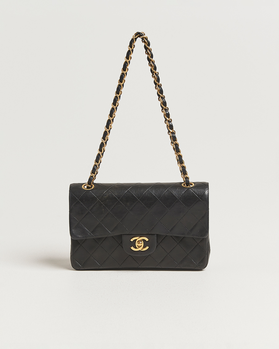Mies | Chanel Pre-Owned Classic Double Flap Small Lambskin  Black | Chanel Pre-Owned | Classic Double Flap Small Lambskin  Black