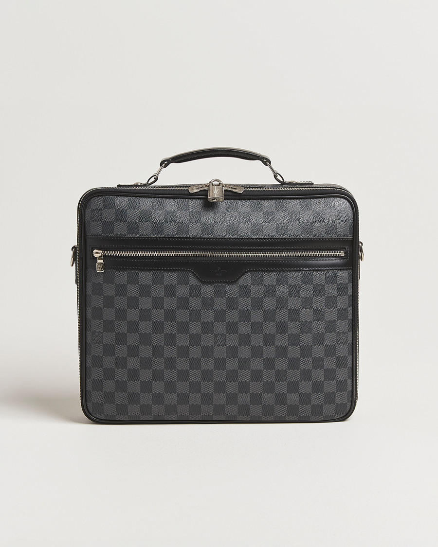 Mies | Louis Vuitton Pre-Owned Steve Briefcase Damier Graphite | Louis Vuitton Pre-Owned | Steve Briefcase Damier Graphite
