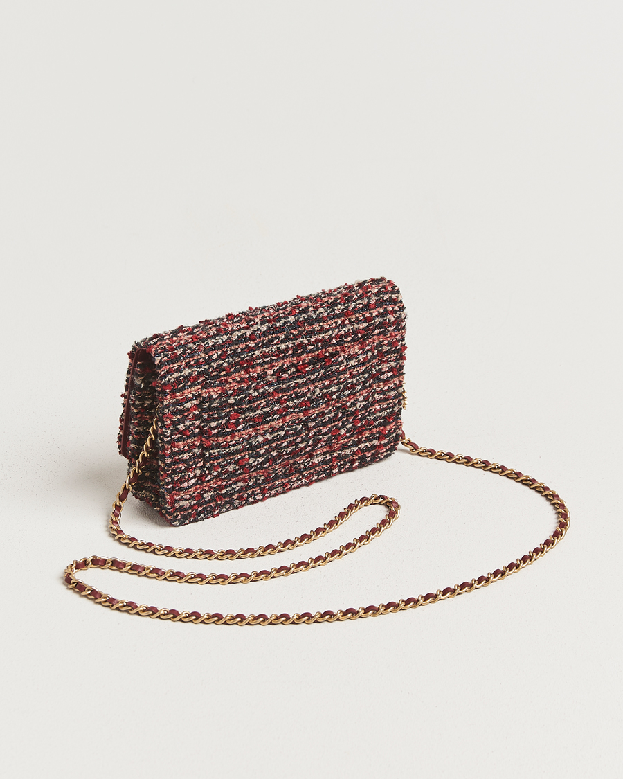 Mies | Pre-Owned & Vintage Bags | Chanel Pre-Owned | Tweed Wallet On Chain Red