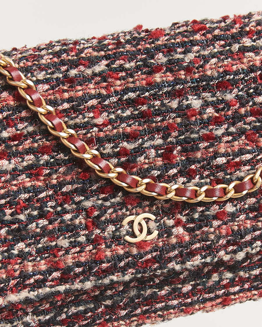 Mies | Pre-Owned & Vintage Bags | Chanel Pre-Owned | Tweed Wallet On Chain Red