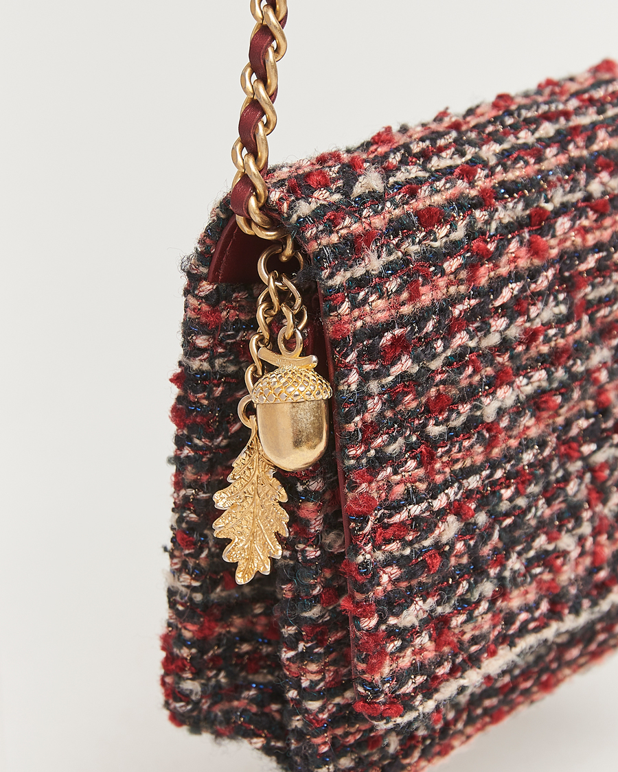 Mies | Pre-Owned & Vintage Bags | Chanel Pre-Owned | Tweed Wallet On Chain Red