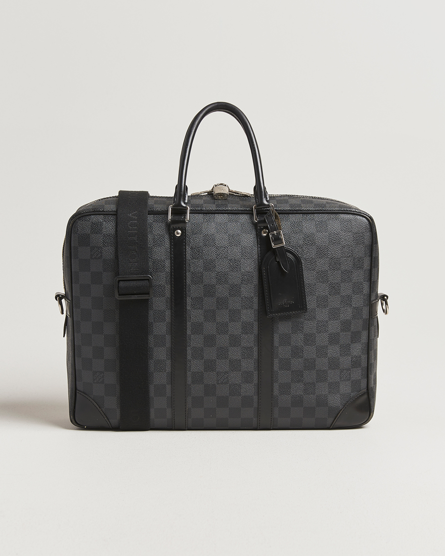 Mies | Louis Vuitton Pre-Owned Porte Document Voyager Damier Graphite | Louis Vuitton Pre-Owned | Porte Document Voyager Damier Graphite