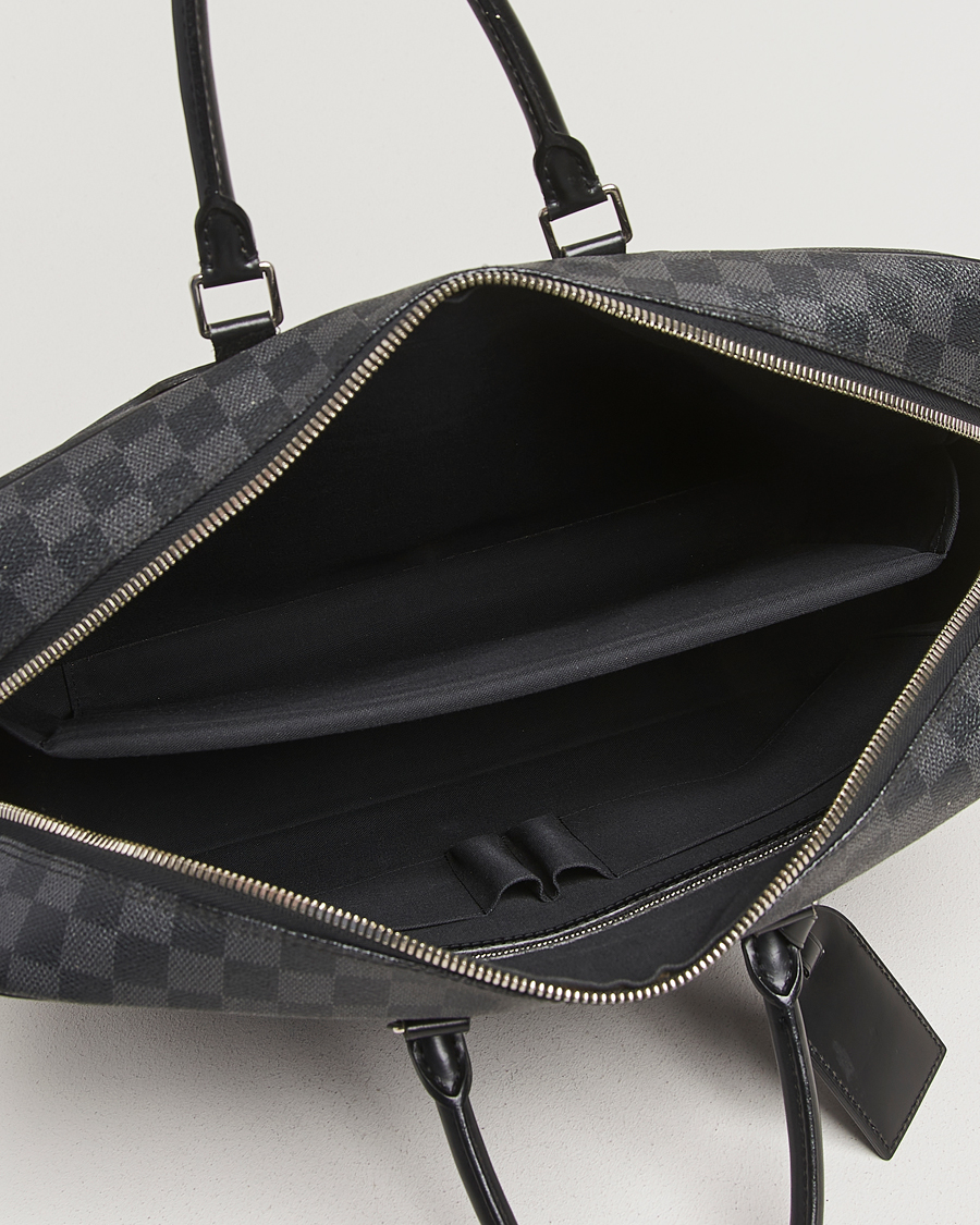 Mies | Louis Vuitton Pre-Owned Porte Document Voyager Damier Graphite | Louis Vuitton Pre-Owned | Porte Document Voyager Damier Graphite