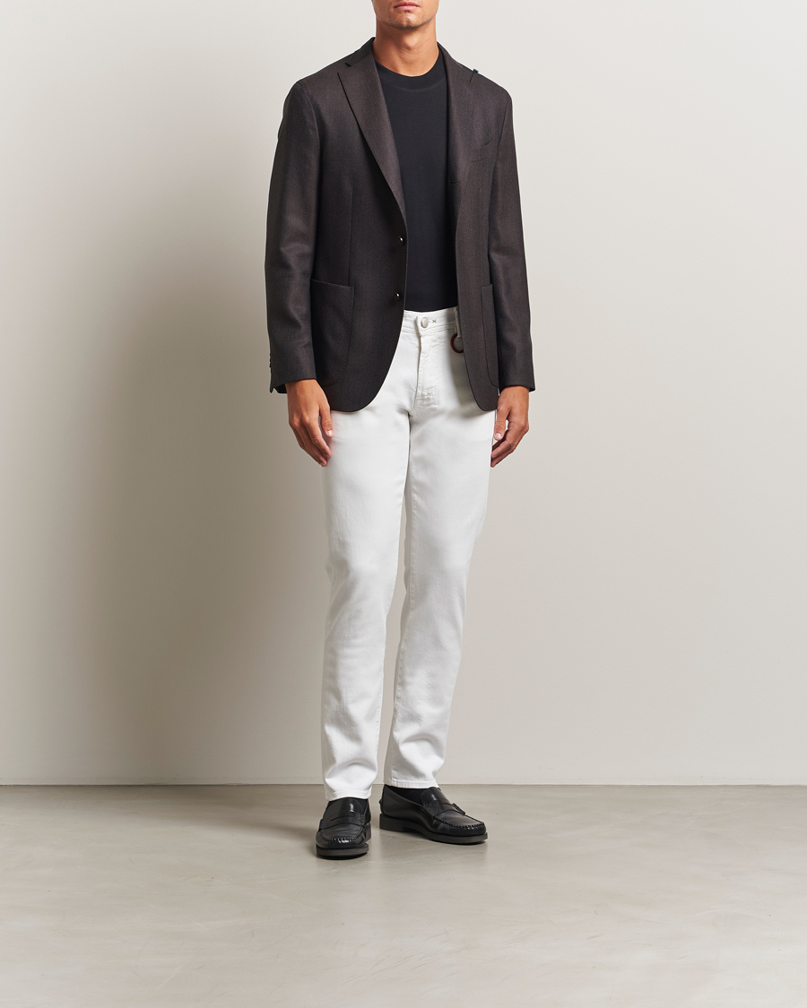 Mies | Farkut | Tramarossa | Michelangelo Stretch Jeans White Raw