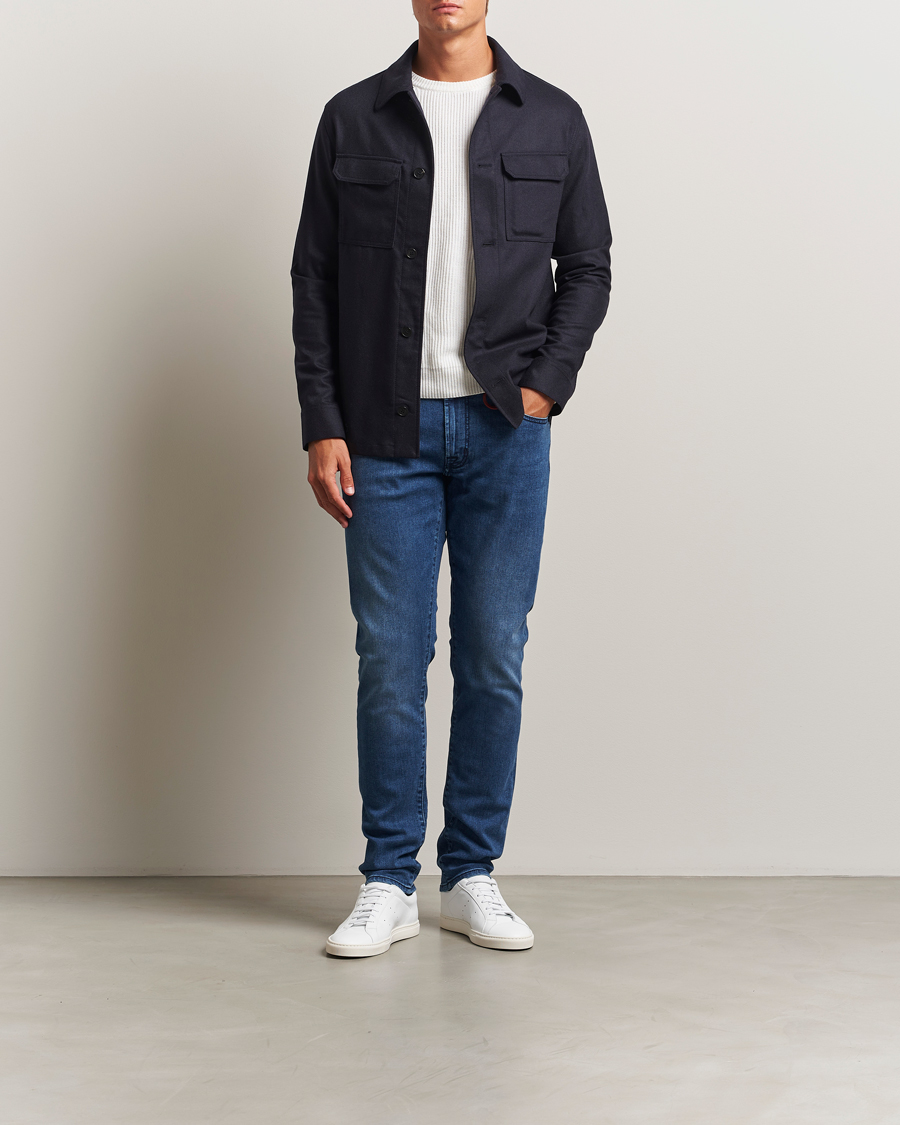 Mies | Farkut | Tramarossa | Michelangelo Stretch Jeans Blue Stone