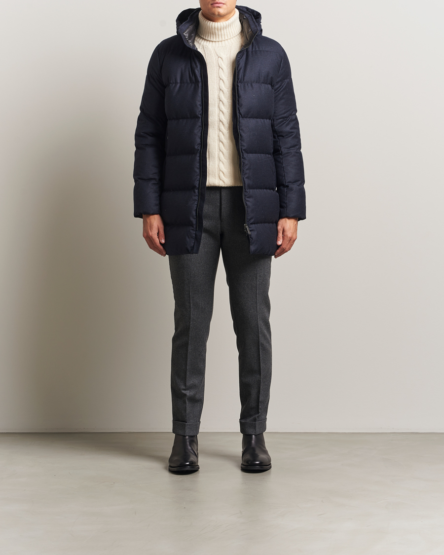 Mies | Takit | UBR | Concorde Wool Parka Savile Dark Navy Melange