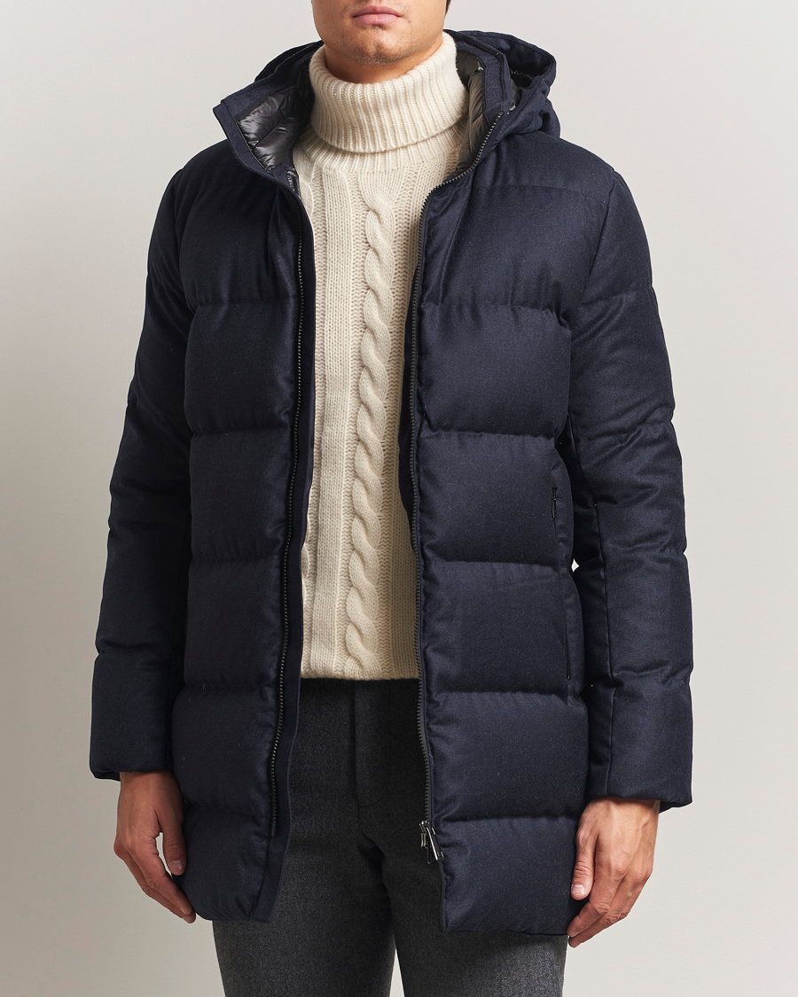 Mies | Takit | UBR | Concorde Wool Parka Savile Dark Navy Melange
