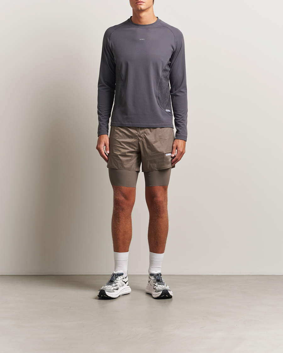 Mies | T-paidat | Satisfy | FuzzFleece Octa Long Sleeve T-Shirt Phantom