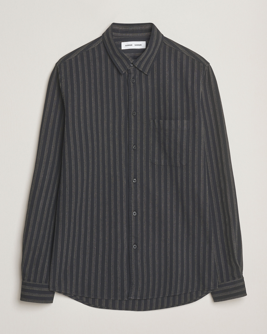 Mies | Kauluspaidat | Samsøe Samsøe | Liam Striped Shirt Castor Grey
