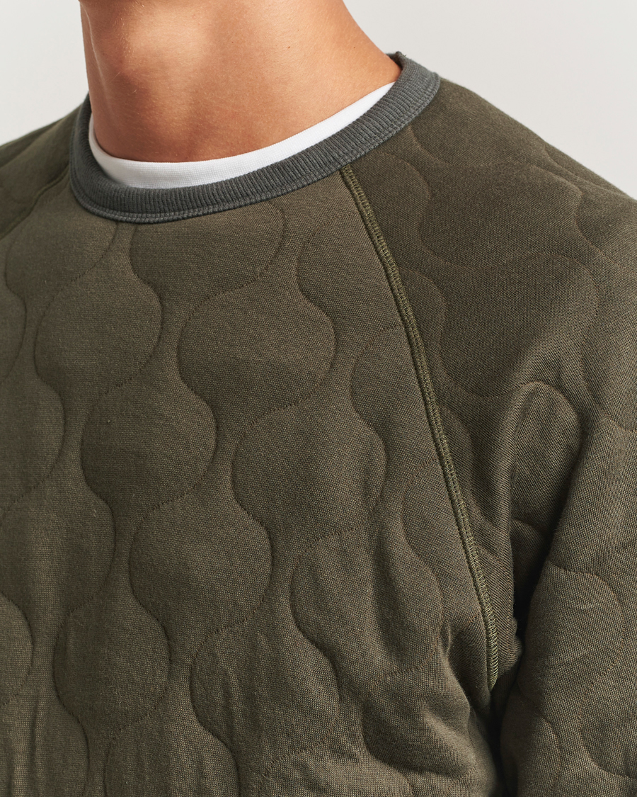 Mies | Puserot | BEAMS PLUS | MIL Quilt Crew Neck Olive