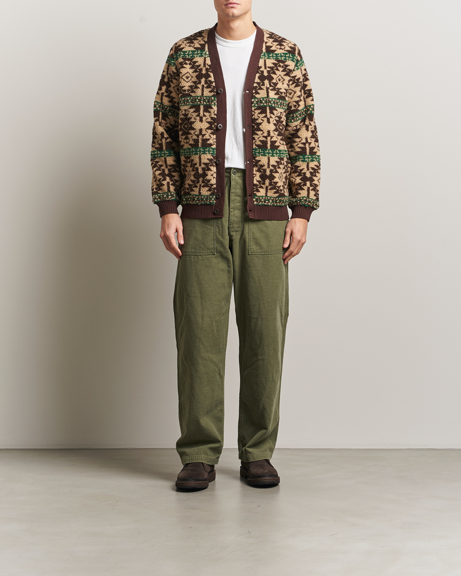 Mies | Puserot | BEAMS PLUS | Boa Fleece Cardigan Brown