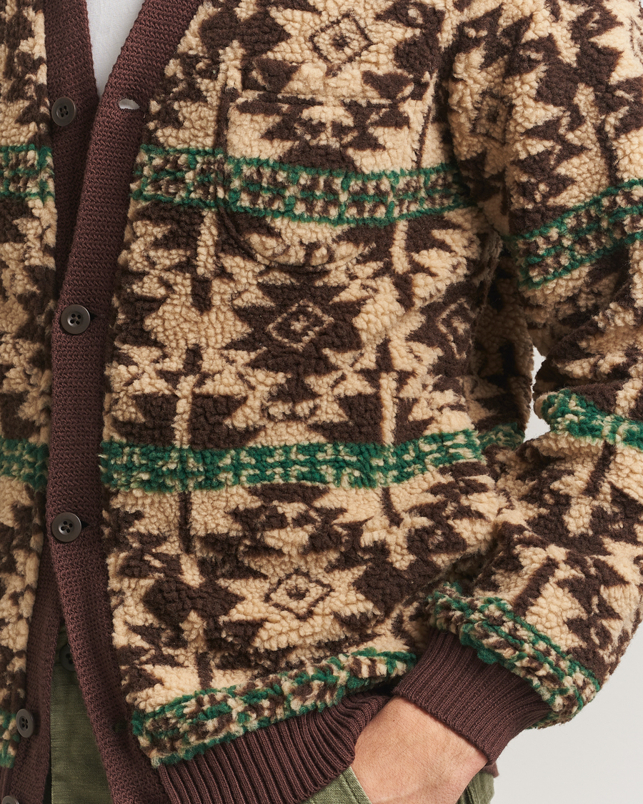 Mies | Puserot | BEAMS PLUS | Boa Fleece Cardigan Brown