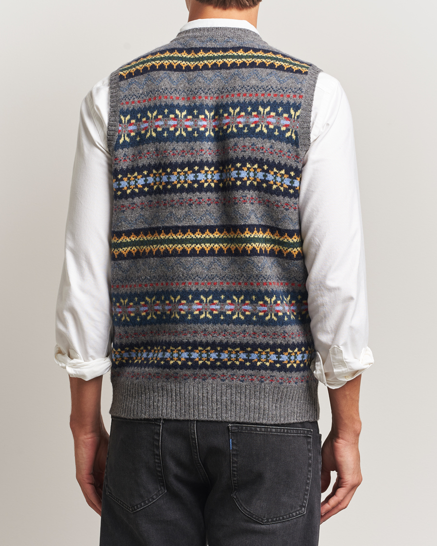 Mies | Puserot | BEAMS PLUS | Fairisle Knit Vest Grey
