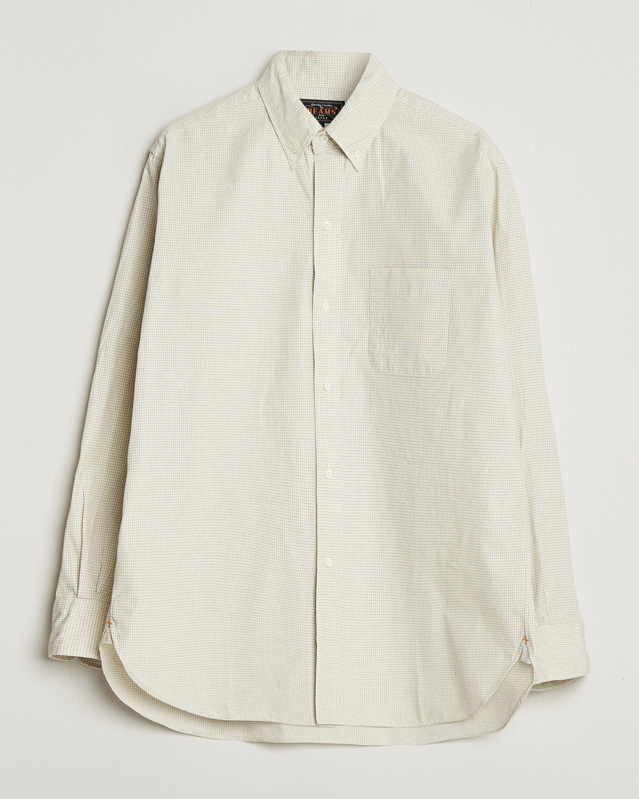 Mies | Kauluspaidat | BEAMS PLUS | Button Down Shirt White Plaid
