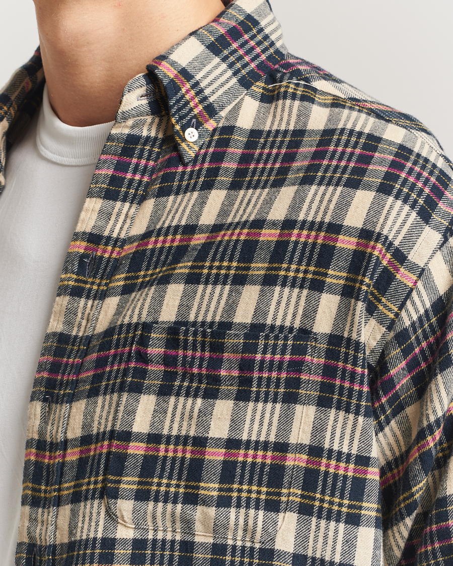Mies | Kauluspaidat | BEAMS PLUS | Flannel Button Down Shirt Beige Check