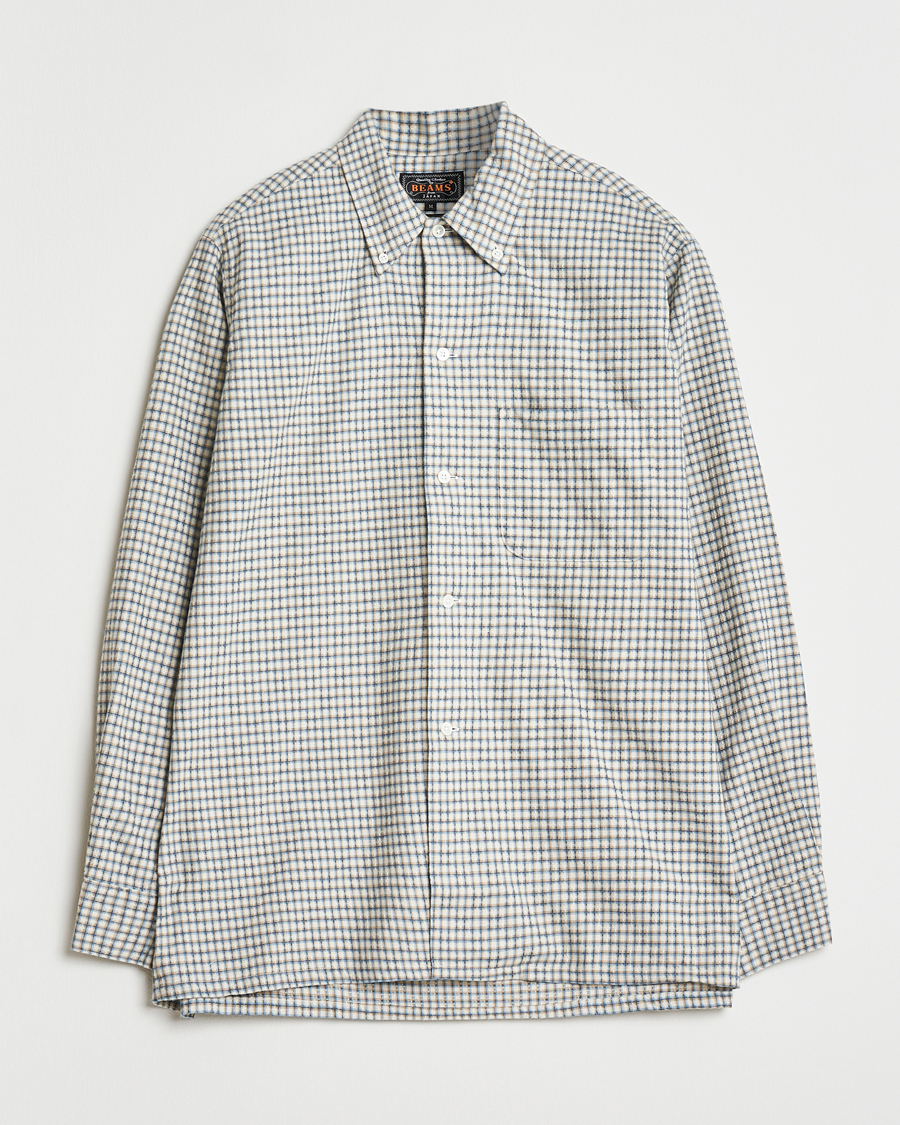 Mies | Kauluspaidat | BEAMS PLUS | Dobby Button Down Shirt White Plaid