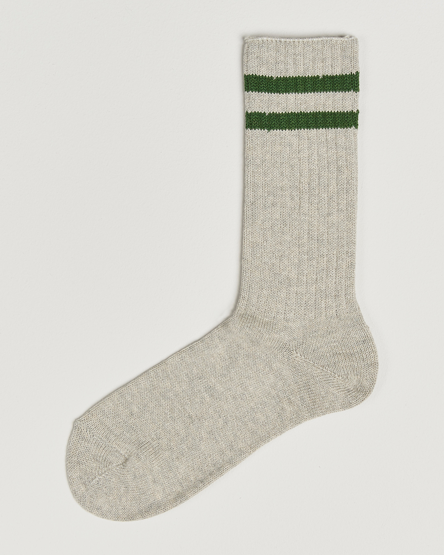 Mies | Alusvaatteet | BEAMS PLUS | Schoolboy Socks Grey/Green