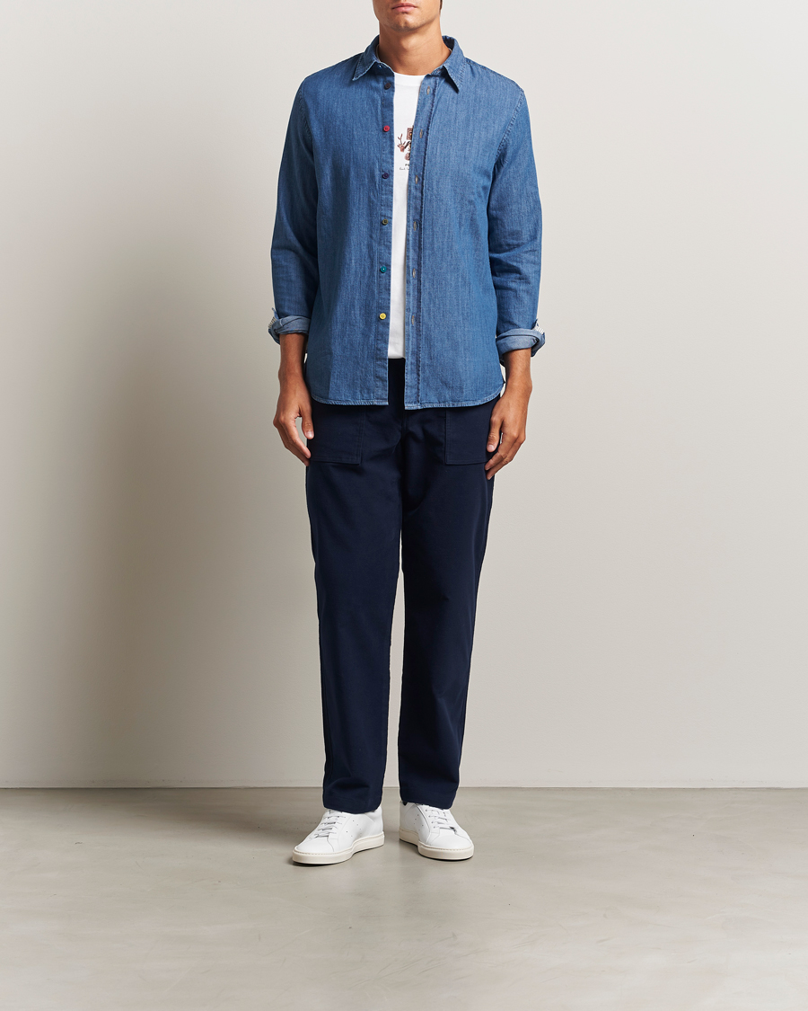 Mies | Housut | PS Paul Smith | Cotton Worker Pants Blue