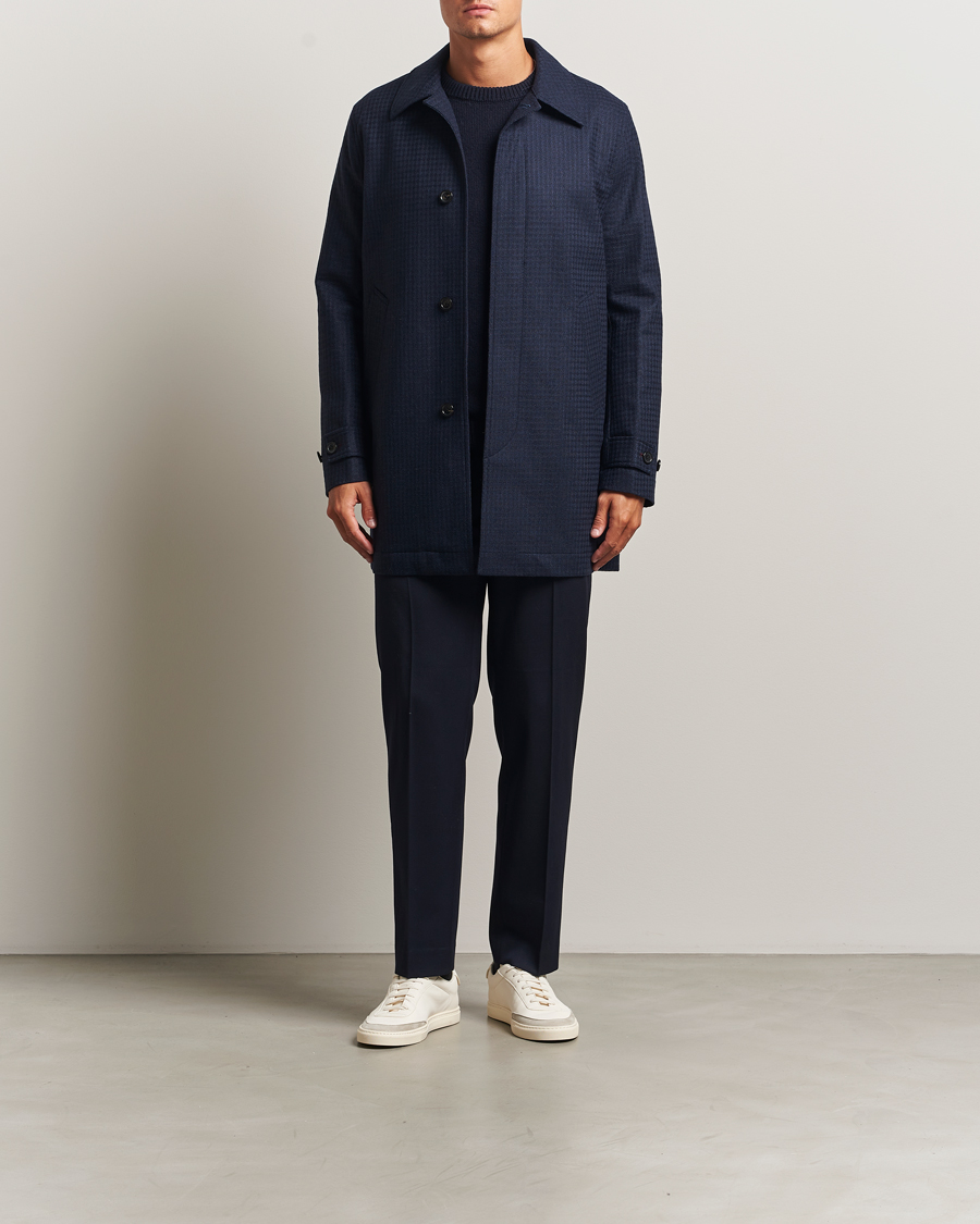 Mies | Takit | PS Paul Smith | Wool Dogtooth Coat Blue