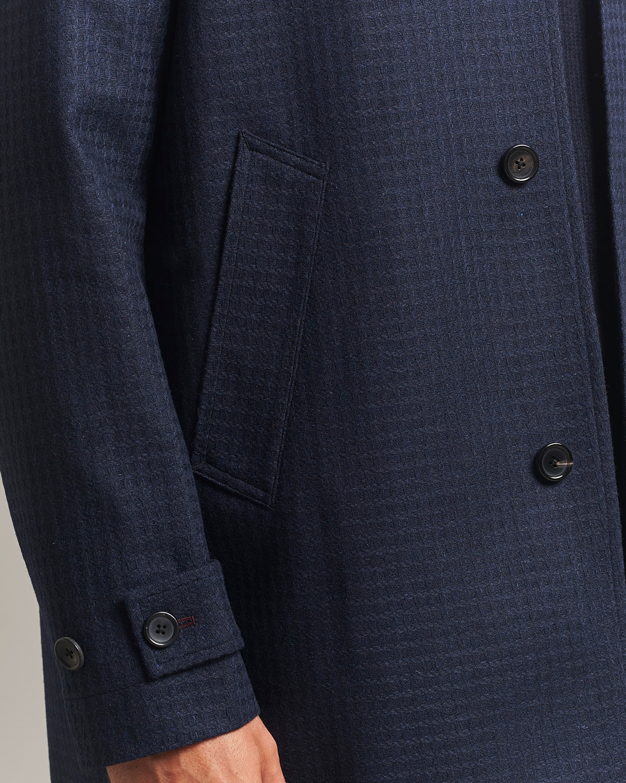 Mies | Takit | PS Paul Smith | Wool Dogtooth Coat Blue