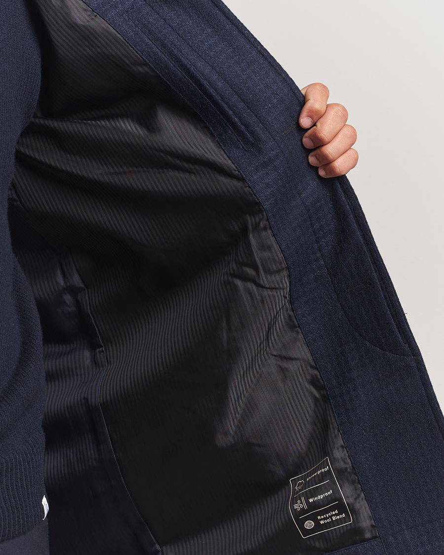 Mies | Takit | PS Paul Smith | Wool Dogtooth Coat Blue