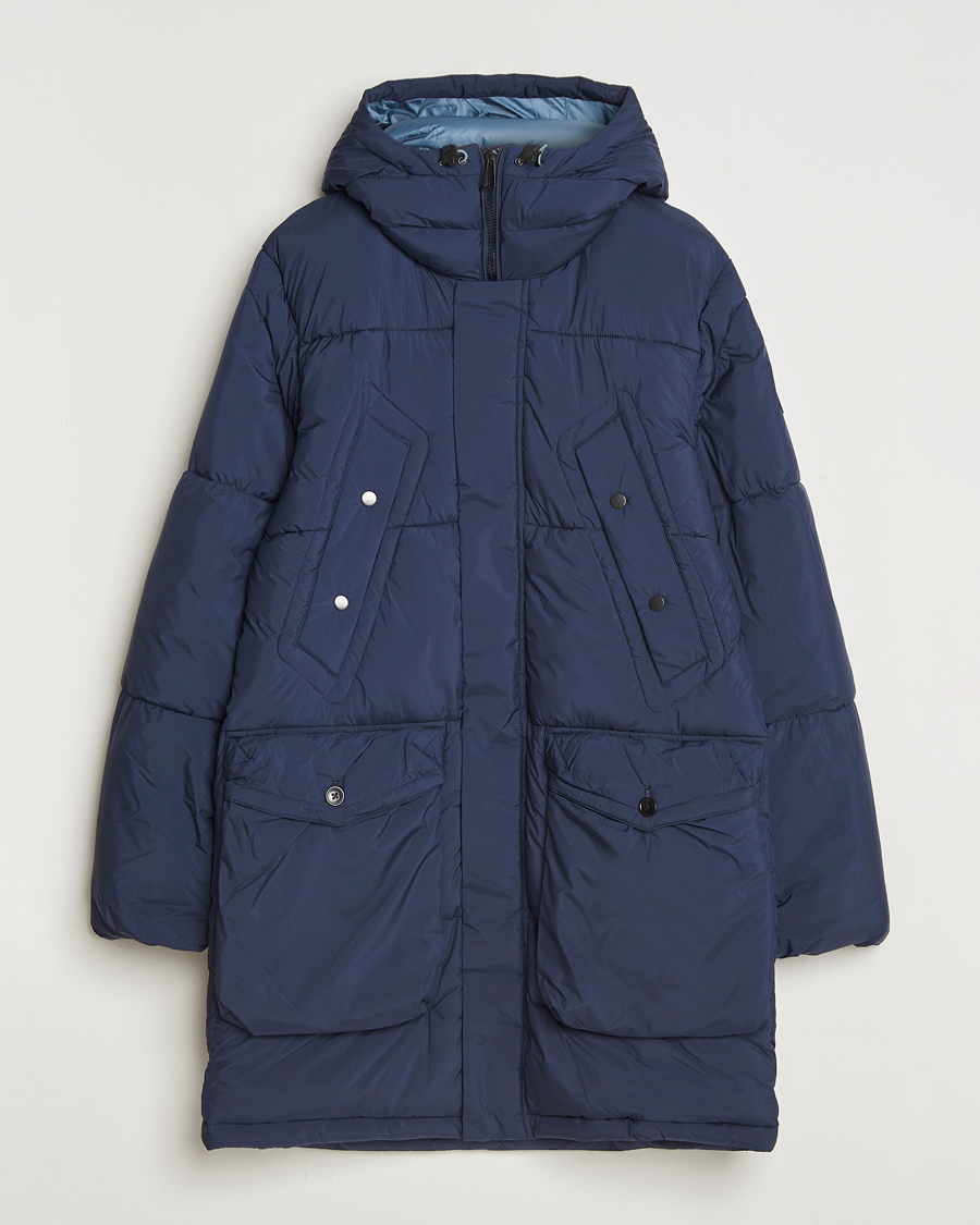 Mies | Takit | PS Paul Smith | Fibre Down Hooded Parka Dark Blue