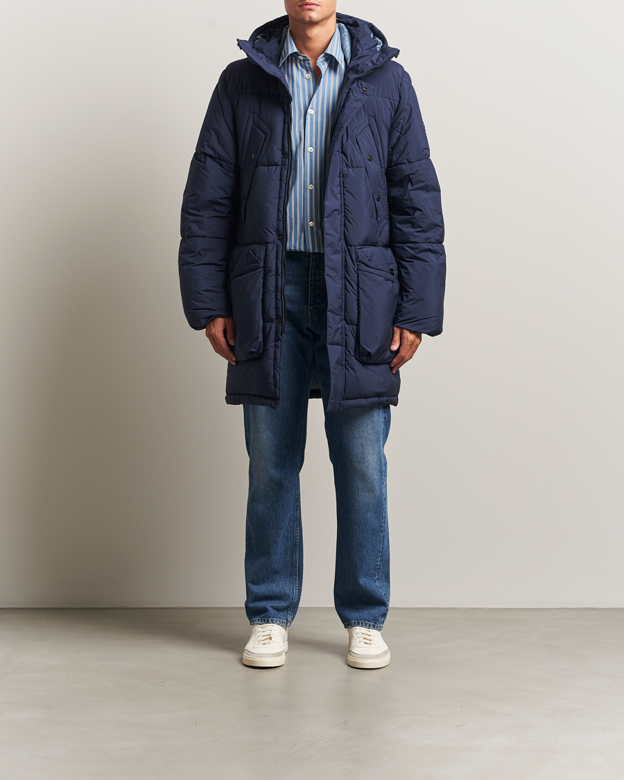 Mies | Takit | PS Paul Smith | Fibre Down Hooded Parka Dark Blue