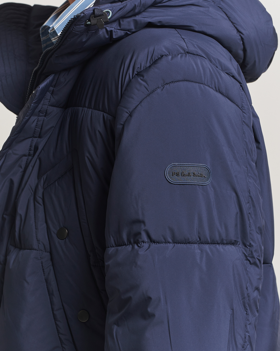 Mies | Takit | PS Paul Smith | Fibre Down Hooded Parka Dark Blue