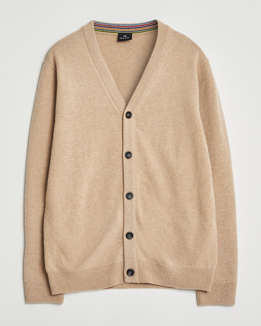 Mies | Puserot | PS Paul Smith | Merino Knitted Cardigan Beige