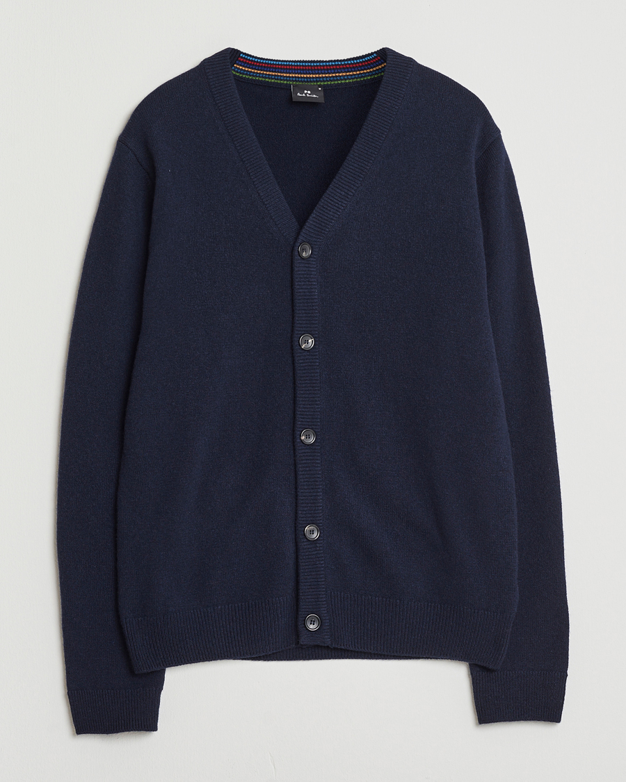 Mies | Puserot | PS Paul Smith | Merino Knitted Cardigan Blue