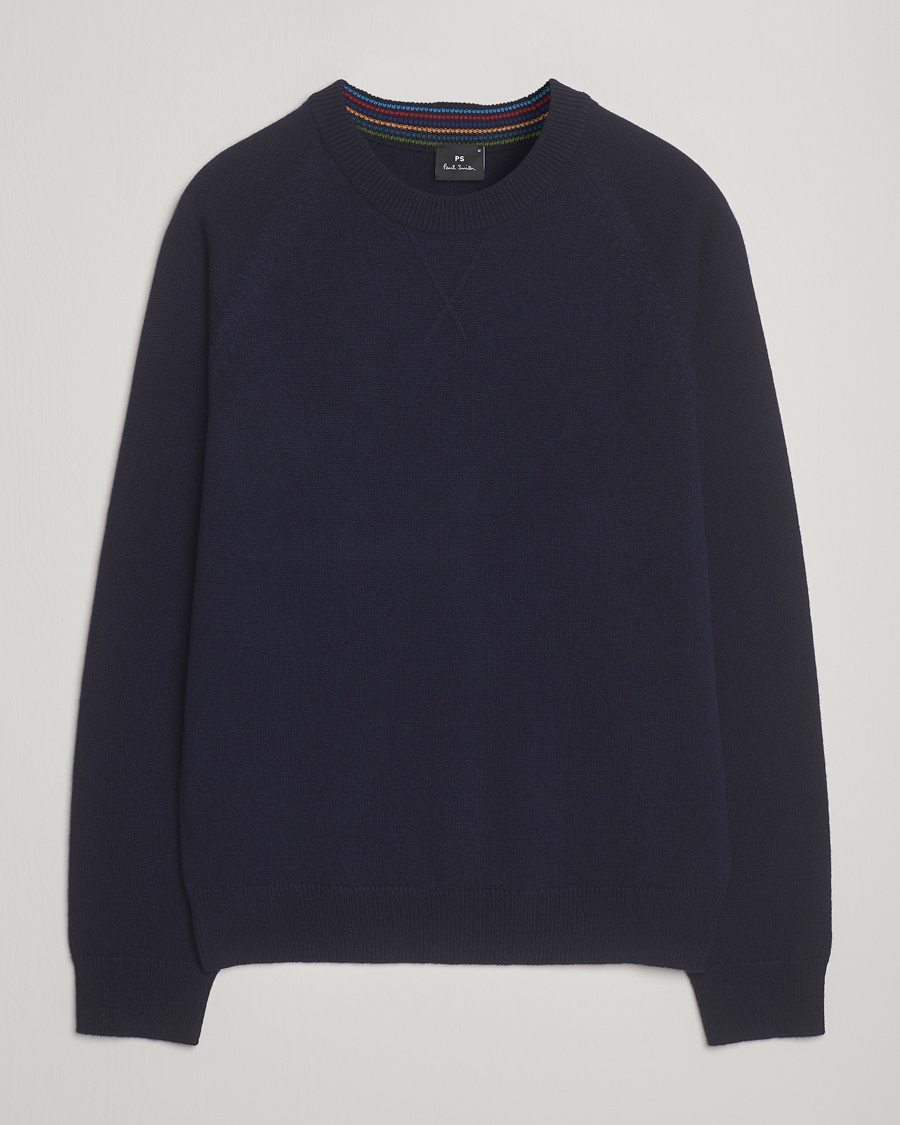 Mies | Puserot | PS Paul Smith | Merino Knitted Sweater Blue