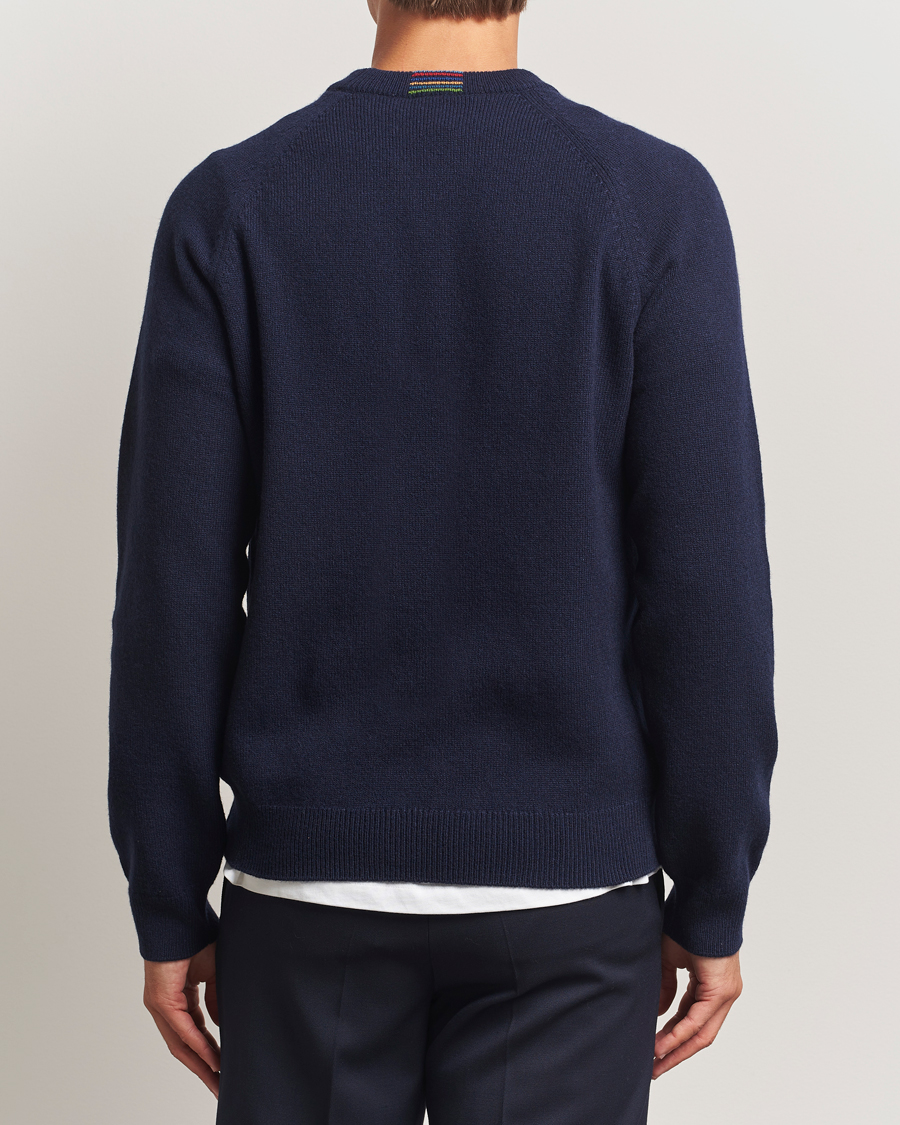 Mies | Puserot | PS Paul Smith | Merino Knitted Sweater Blue