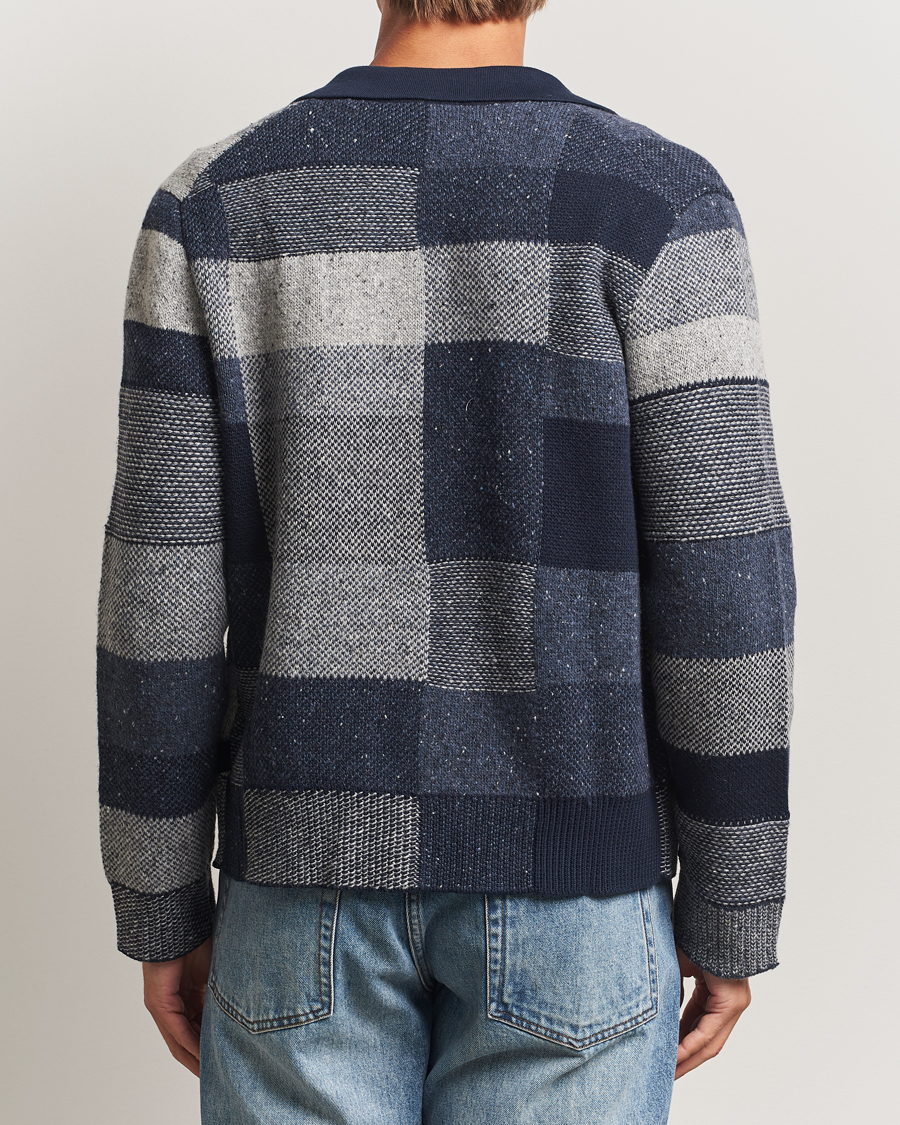 Mies | Puserot | PS Paul Smith | Colourblocked Knitted Full Zip Blue Multi