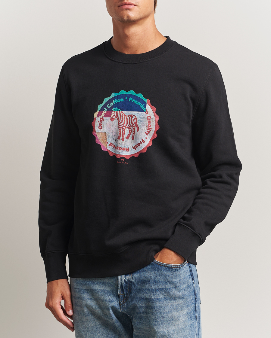 Mies | Puserot | PS Paul Smith | Zebra Bottle Top Crew Neck Sweatshirt Black