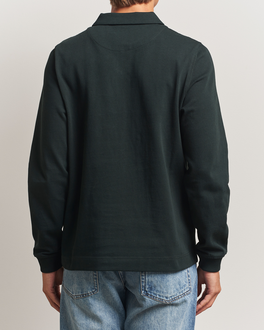 Mies | Puserot | PS Paul Smith | Cotton Logo Rugby Sweater Dark Green