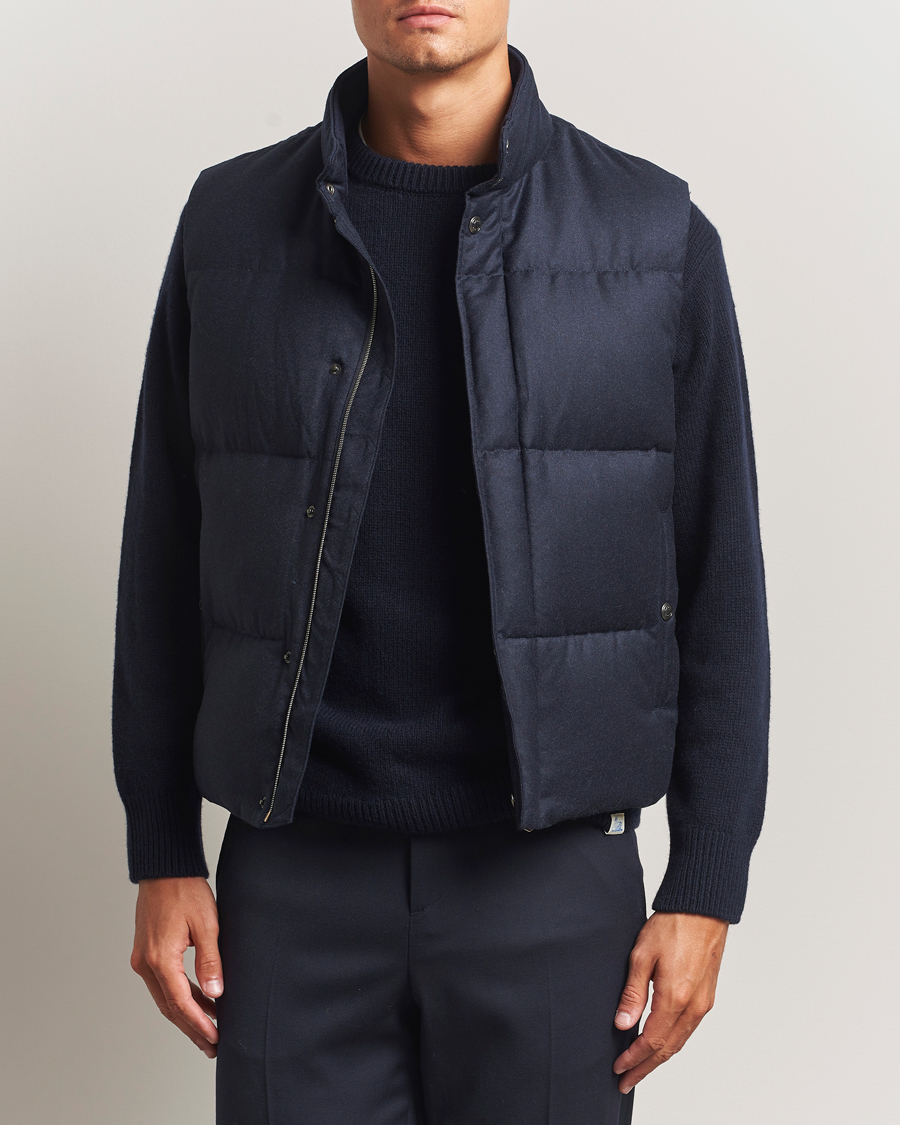 Mies | Takit | Paul Smith | Wool/Cashmere Down Gilet Navy