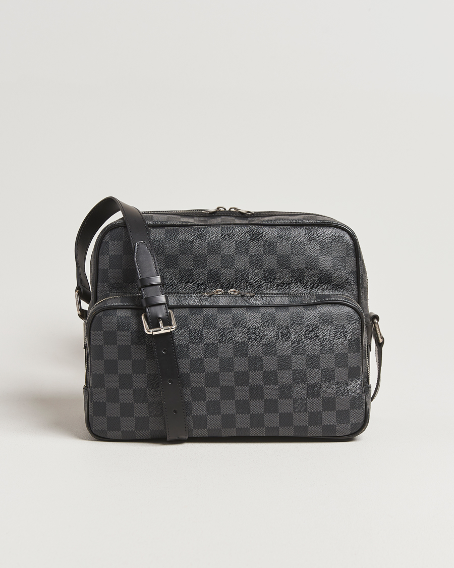 Mies | Pre-Owned & Vintage Bags | Louis Vuitton Pre-Owned | Leoh Shoulder Bag Damier Graphite