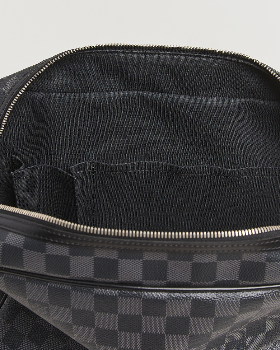 Mies | Pre-Owned & Vintage Bags | Louis Vuitton Pre-Owned | Leoh Shoulder Bag Damier Graphite