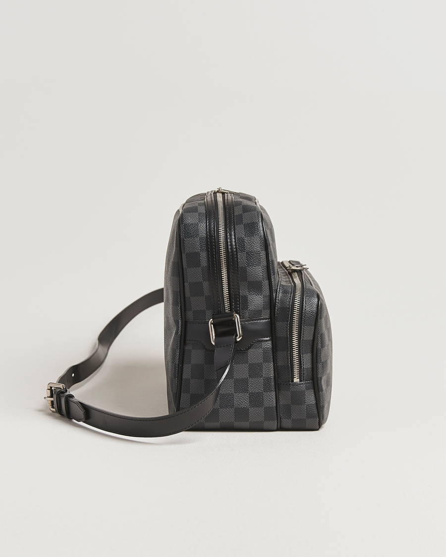 Mies | Pre-Owned & Vintage Bags | Louis Vuitton Pre-Owned | Leoh Shoulder Bag Damier Graphite