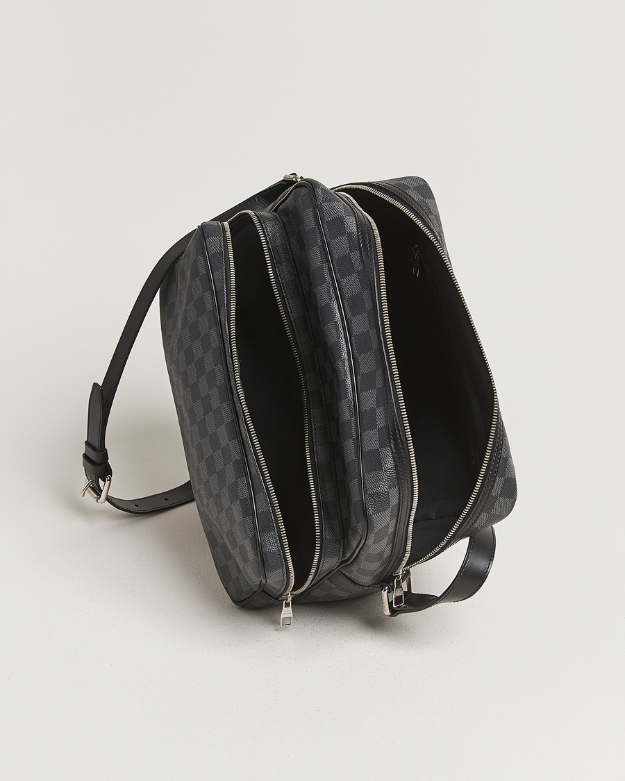 Mies | Pre-Owned & Vintage Bags | Louis Vuitton Pre-Owned | Leoh Shoulder Bag Damier Graphite