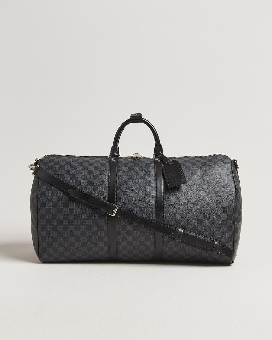 Mies | Louis Vuitton Pre-Owned Keepall Bandoulière 55 Damier Graphite | Louis Vuitton Pre-Owned | Keepall Bandoulière 55 Damier Graphite