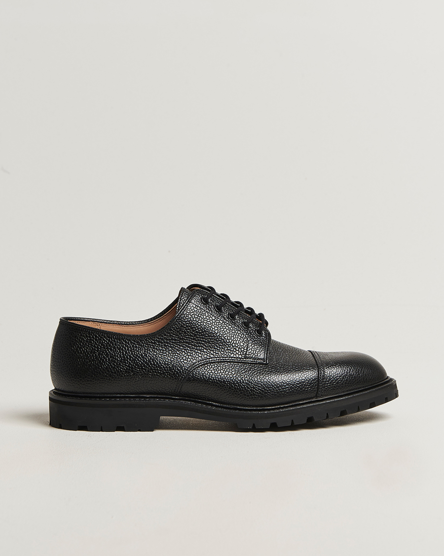 Mies | Derby-kengät | Crockett & Jones | Sandhurst Derby Vibram Black Scotch Grain